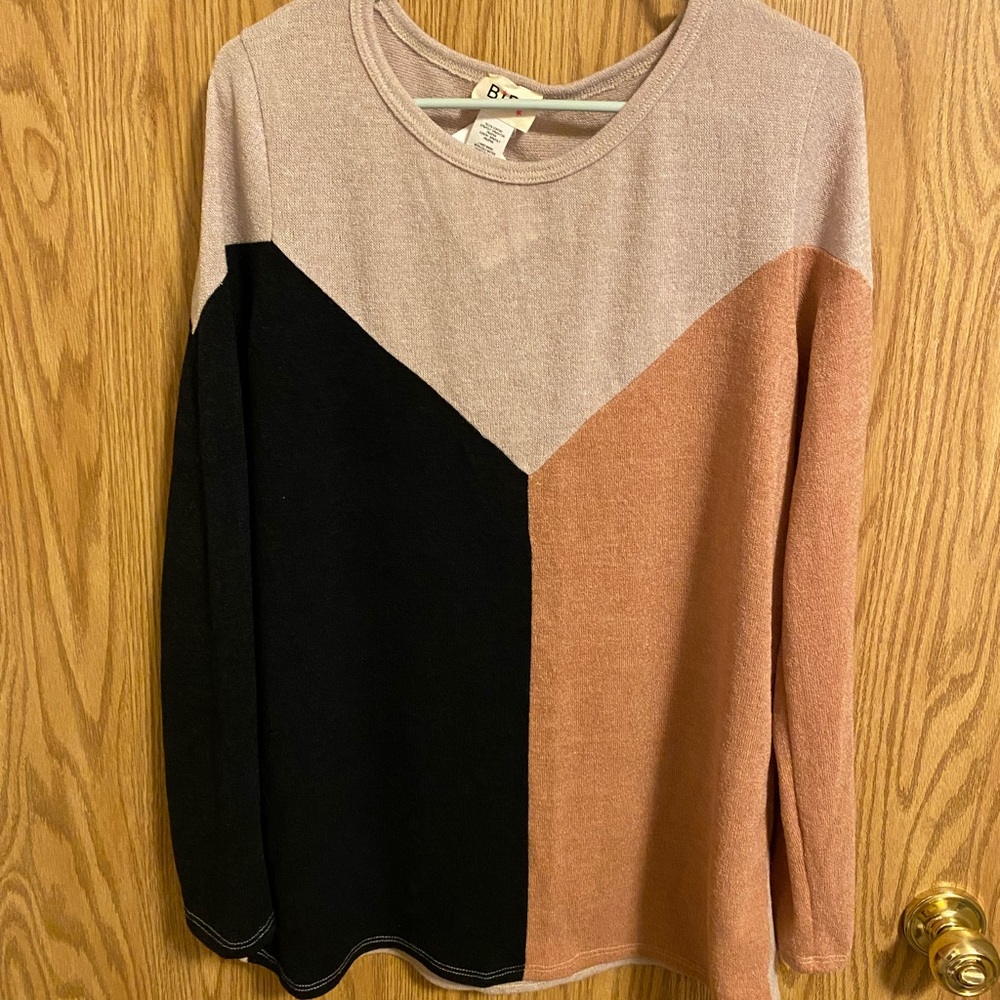 Block colored sweater